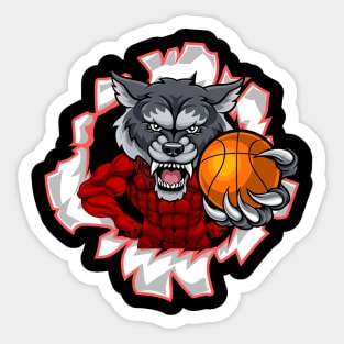 wolf ripping Sticker